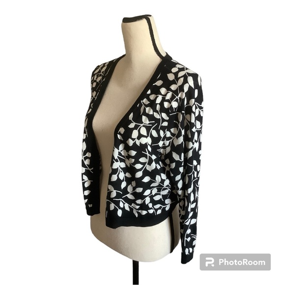 Talbots Black & White Shrug Sweater - Picture 3 of 10